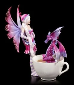 Elfen Figur Mit Tasse - Cup Fairy With Dragon -Charaktermodell Geschäft Elfe Tasse Drache 3 1280x1280