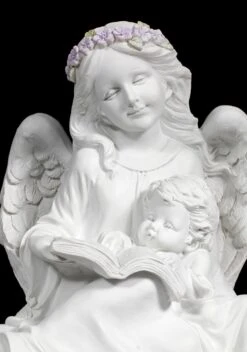 Engel Figur Mit Kind Und Buch -Charaktermodell Geschäft Engel Figur Mit Kind Und Buch 6 1280x1280