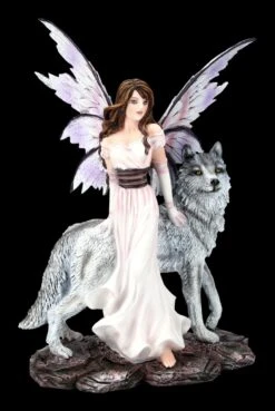 Elfen Figur - Alari Mit Ihrem Wolf