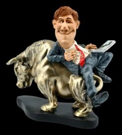 Funny Job Figur - Börsenmakler Mit Laptop