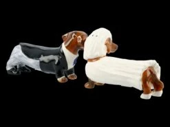 Salz & Pfeffer Streuer - Dackel Braut Und Bräutigam -Charaktermodell Geschäft FS20995 Salz und Pfeffer Streuer Braut und Braeutigam Dackel 7 1280x1280