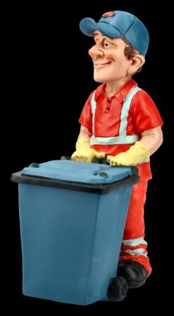 Funny Job Figur - Straßenkehrer Mit Mülltonne -Charaktermodell Geschäft FS21329 Funny Job Figur Strassenkehrer mit Muelltonne 3 1280x1280