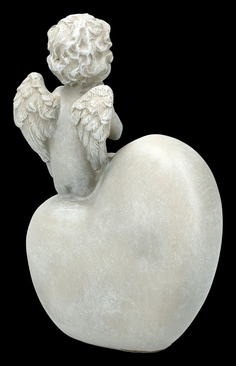 Gartenfigur - Engel Sitzt Auf Herz 7 Gartenfigur - Engel Sitzt Auf Herz – Bild 5