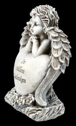 Grab Engel Figur Mit Herz - In Stillem Gedenken -Charaktermodell Geschäft FS21821 Engel Figur mit Herz In stillem Gedenken 3 1280x1280