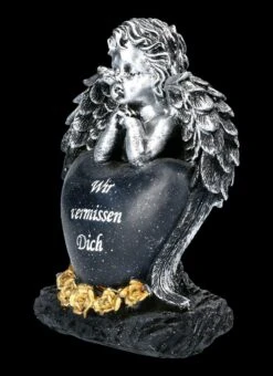 Grabengel Mit Schwarzem Herz - Wir Vermissen Dich -Charaktermodell Geschäft FS22622 Grabengel 3 1280x1280