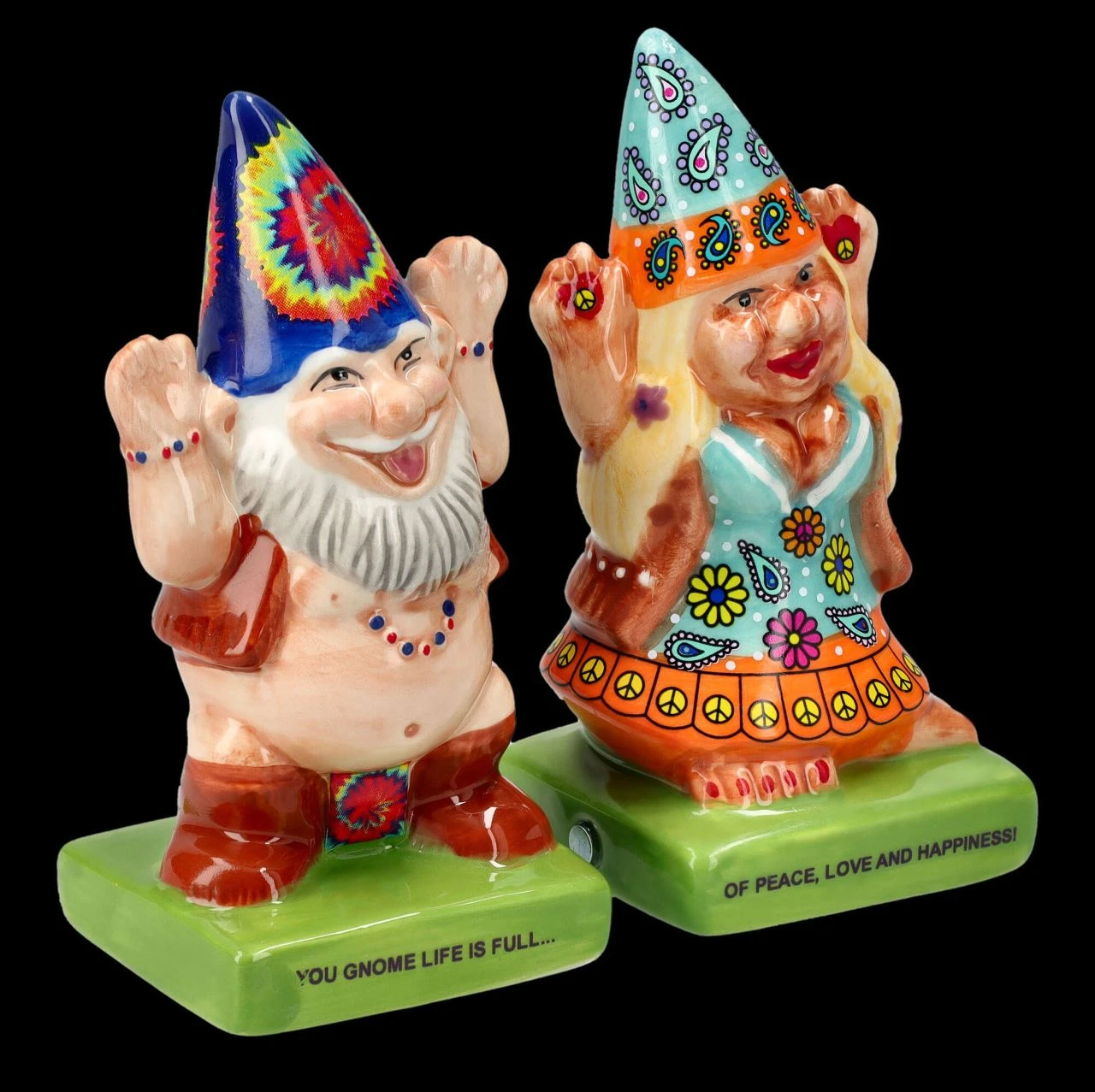 Salz- Und Pfefferstreuer - Hippie Zwerge 4 Salz- Und Pfefferstreuer - Hippie Zwerge – Bild 2