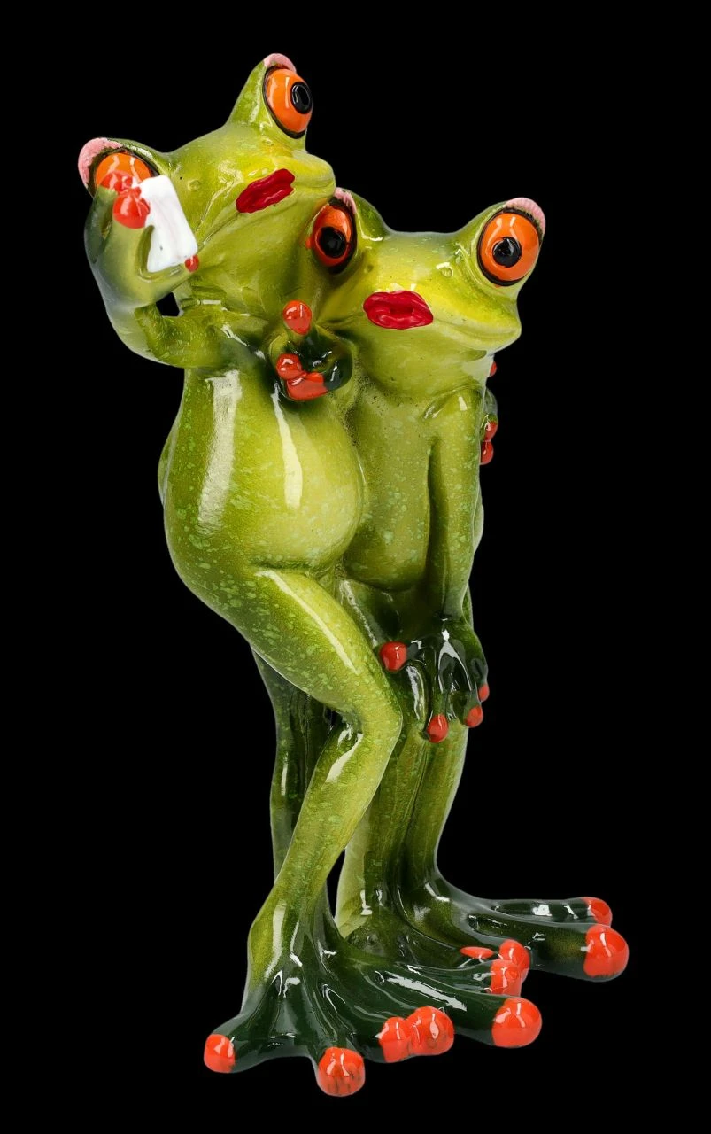 Lustige Frosch Figur - Liebespaar Selfie 5 Lustige Frosch Figur - Liebespaar Selfie – Bild 3