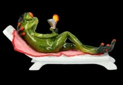 Lustige Frosch Figur - Cocktail Im Liegestuhl -Charaktermodell Geschäft FS25943 Lustige Frosch Figur Cocktail im Liegestuhl 6 1280x1280