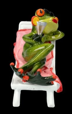 Lustige Frosch Figur - Cocktail Im Liegestuhl -Charaktermodell Geschäft FS25943 Lustige Frosch Figur Cocktail im Liegestuhl 8 1280x1280