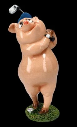 Lustige Schweine Figur Beim Golfen -Charaktermodell Geschäft FS25948 Lustige Schweine Figur beim Golfen 1 1280x1280