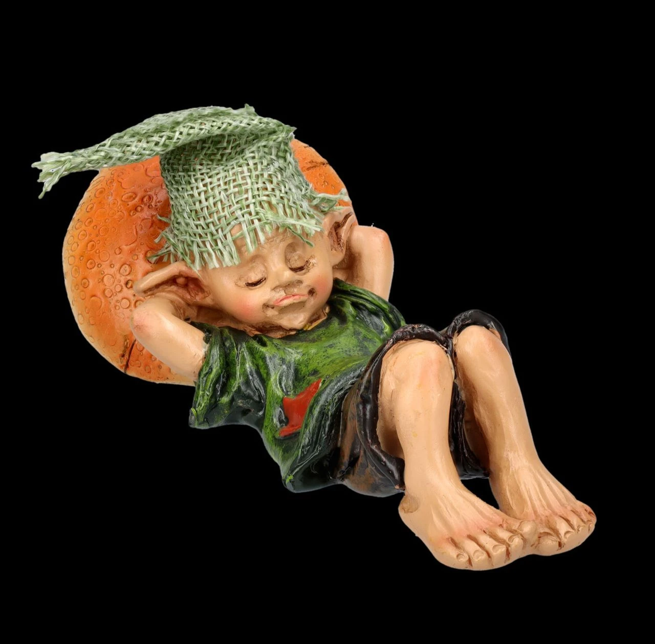 Pixie Kobold Figur - Schlafend Mit Pilz-Kissen 5 Pixie Kobold Figur - Schlafend Mit Pilz-Kissen – Bild 3