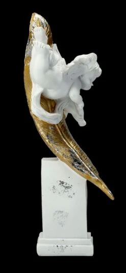 Engel Figur - Putte Amor Vor Goldener Feder -Charaktermodell Geschäft FS26625 Engel Figur Putte Amor vor goldener Feder 8 1280x1280