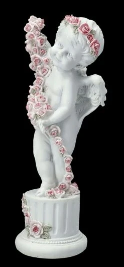 Engel Figur - Putte Mit Rosen Auf Säule -Charaktermodell Geschäft FS26630 Engel Figur Putte mit Rosen und S ule 2 1280x1280