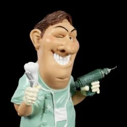 Funny Job Figur - Zahnarzt Mit Bohrer -Charaktermodell Geschäft Funny Job Figur Zahnarzt Mit Bohrer 5 1280x1280