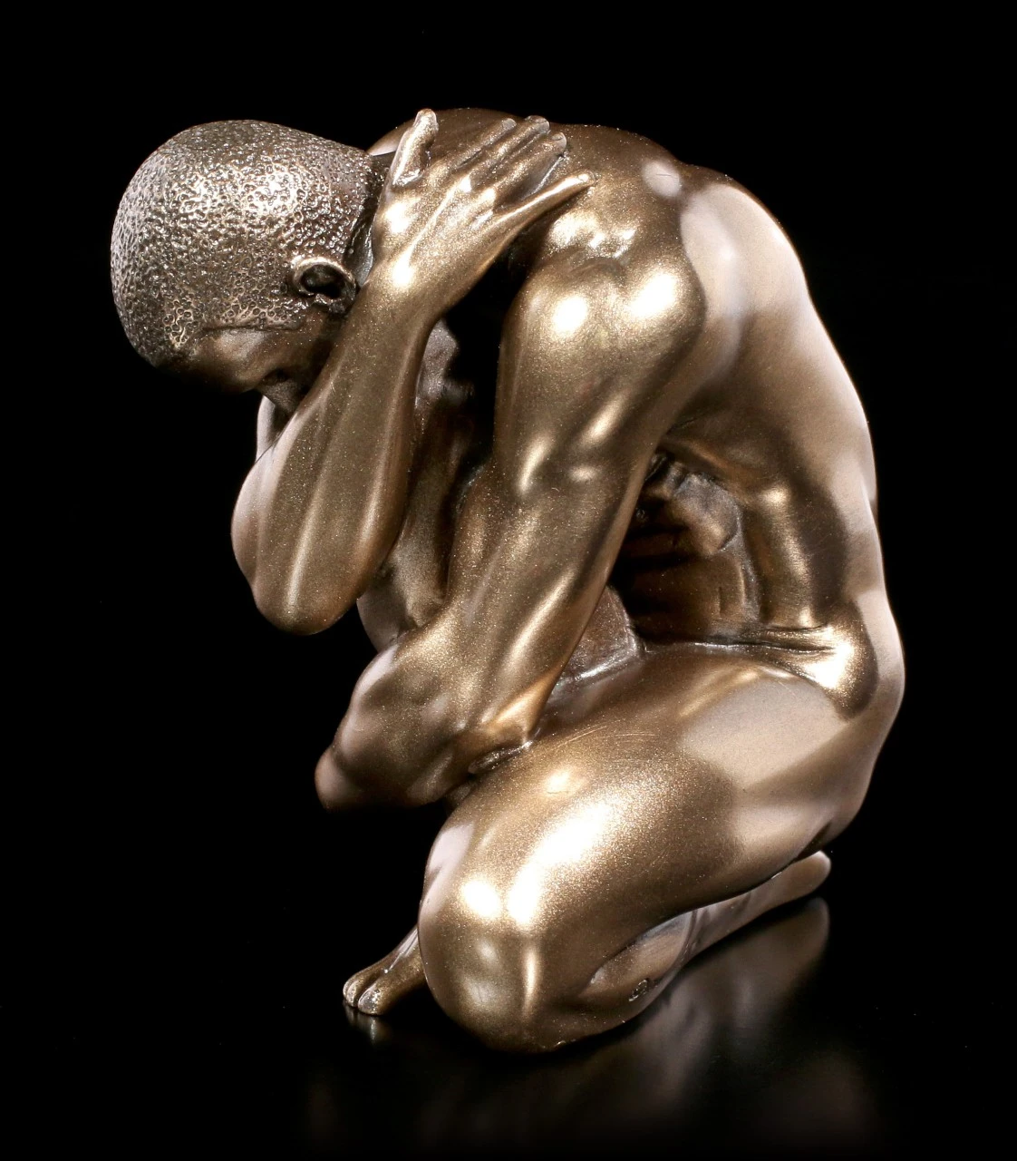 Männliche Akt Figur - Am Boden Mit Angezogenem Bein 5 Männliche Akt Figur - Am Boden Mit Angezogenem Bein – Bild 3