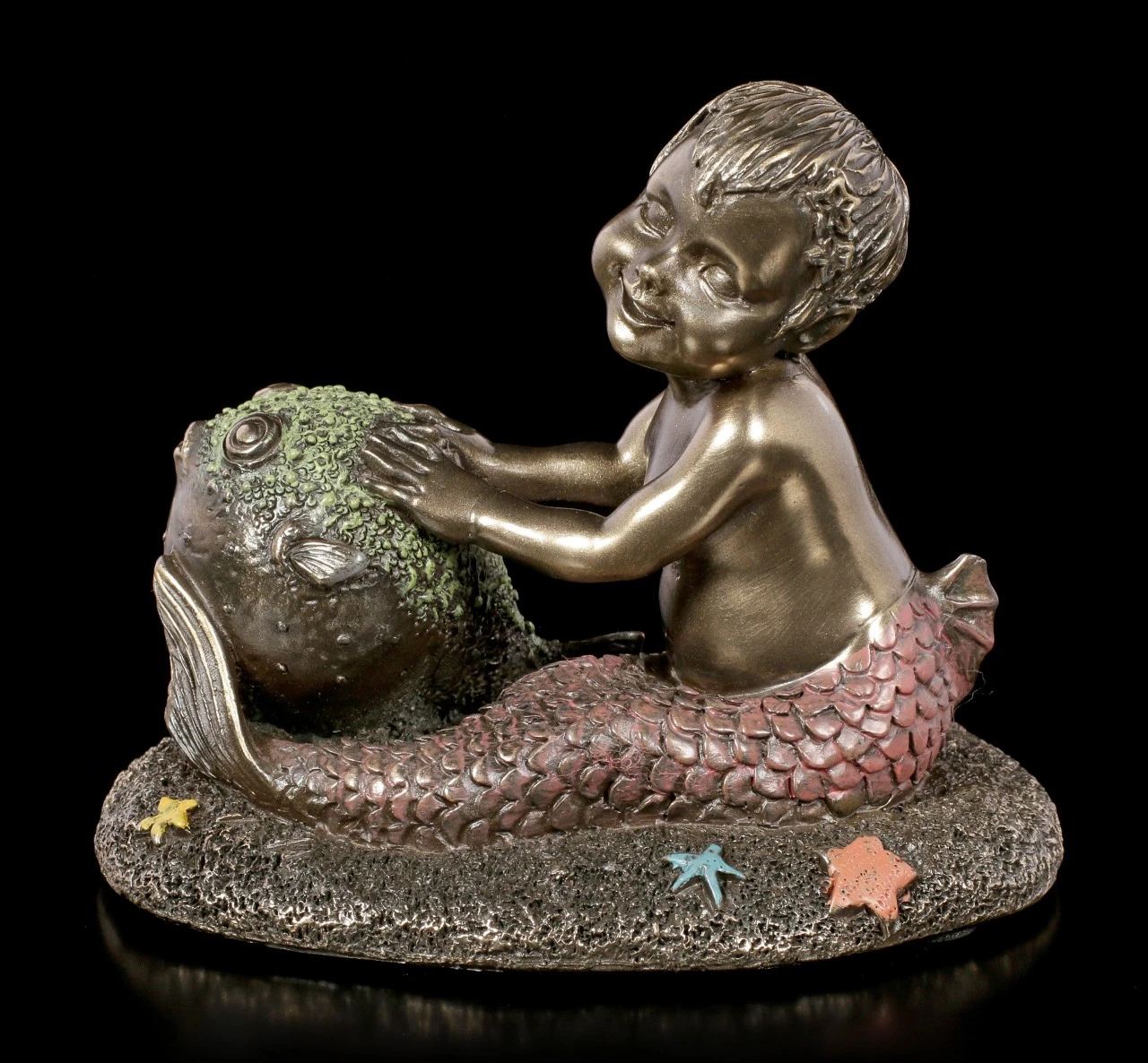 Meerjunge Figur Mit Kugelfisch 4 Meerjunge Figur Mit Kugelfisch – Bild 2