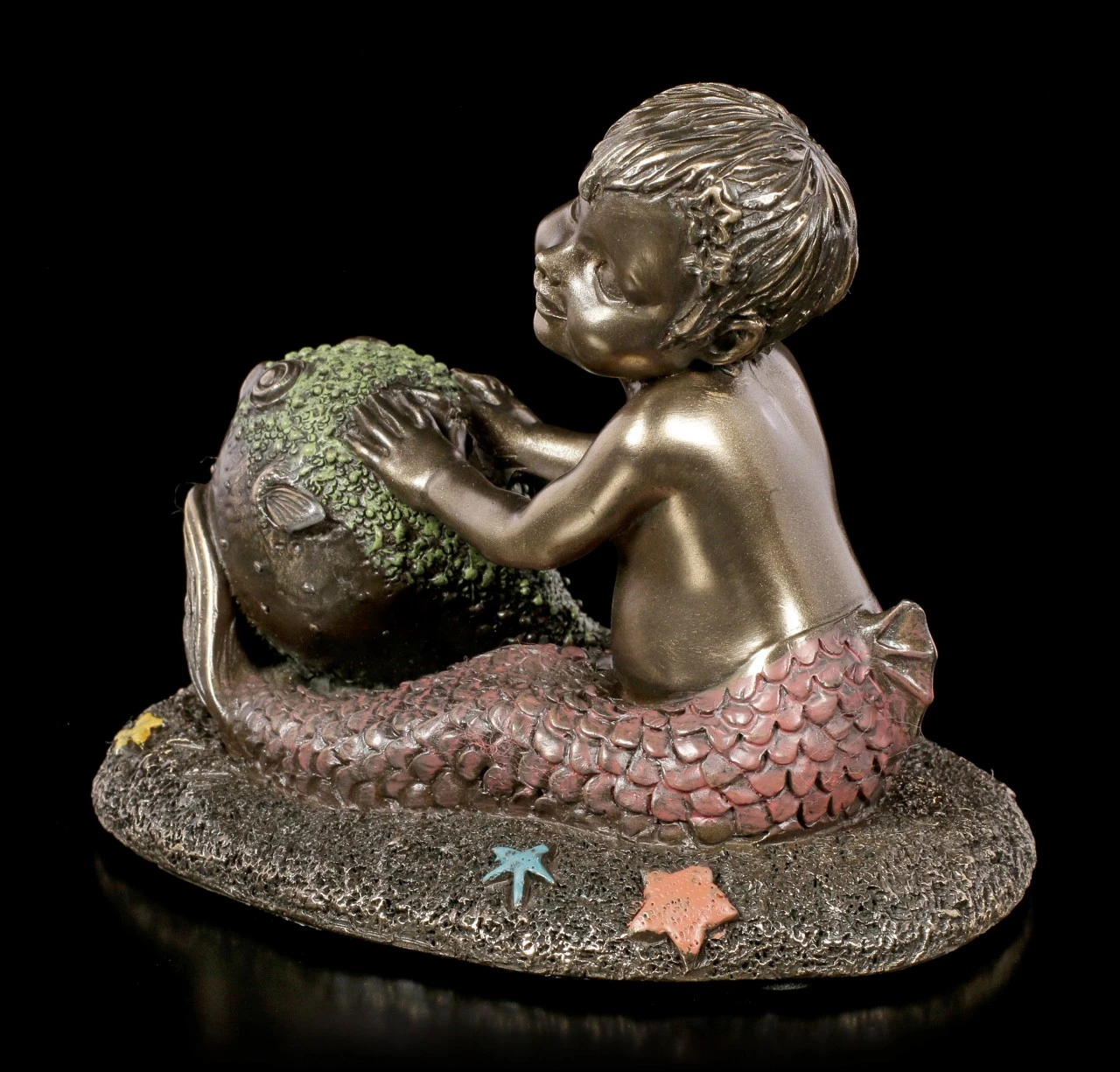 Meerjunge Figur Mit Kugelfisch 5 Meerjunge Figur Mit Kugelfisch – Bild 3