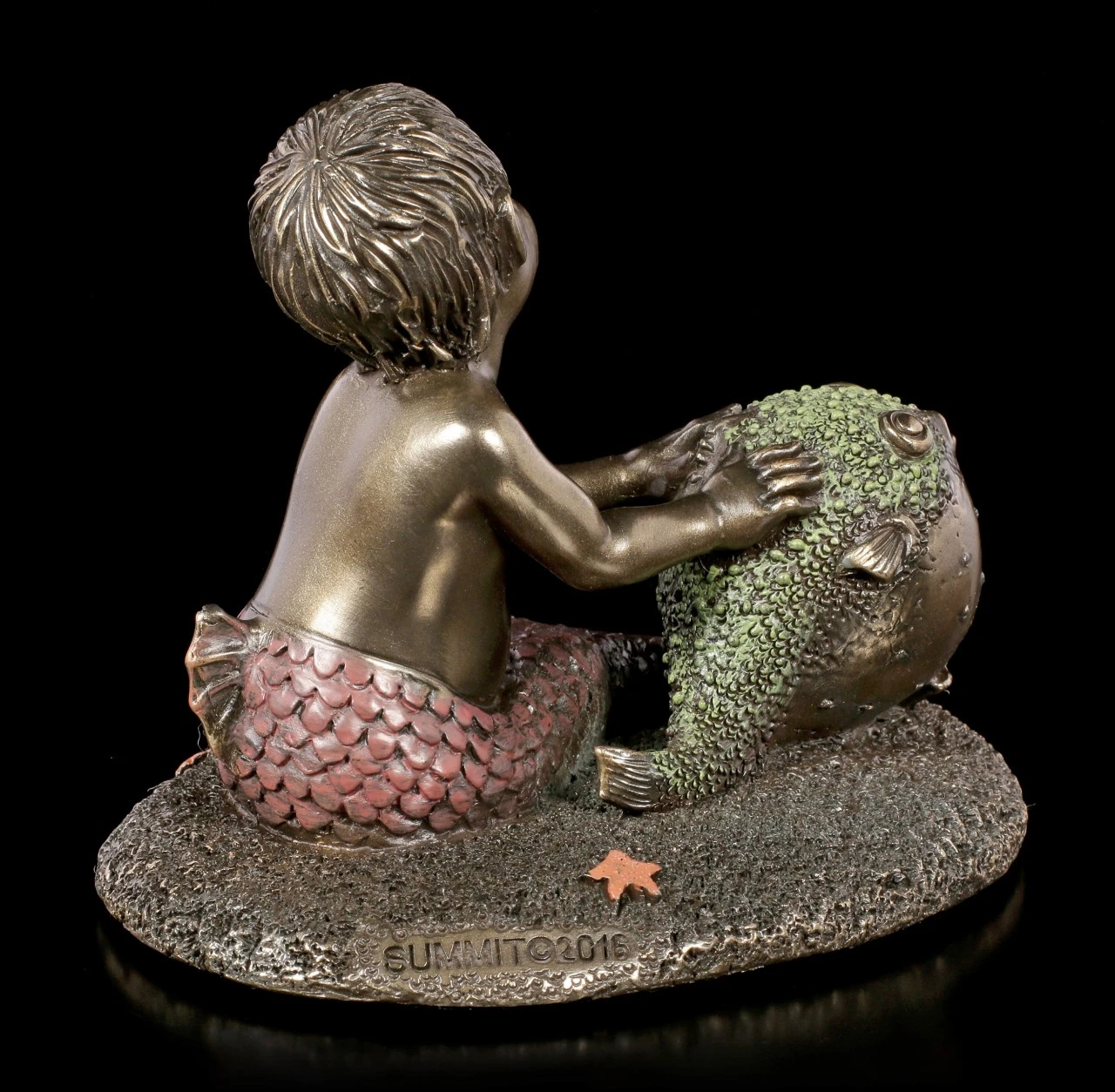 Meerjunge Figur Mit Kugelfisch 6 Meerjunge Figur Mit Kugelfisch – Bild 4