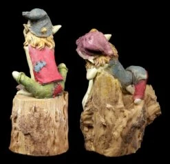 Pixie Figuren - Sitzen Auf Dem Baumstamm - 2er Set -Charaktermodell Geschäft Pixie Figuren Baumstamm 3 1280x1280