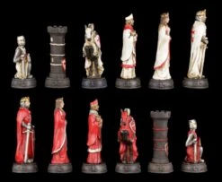 Schachfiguren Set - Kreuzritter Weiß Und Rot -Charaktermodell Geschäft Schachfiguren Kreuzritter 3 1280x1280