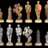Schachfiguren Set - Ritter Gold Und Silber -Charaktermodell Geschäft Schachfiguren Ritter573433004140a 1280x1280