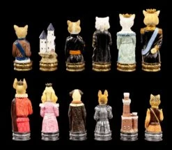 Schachfiguren Set - Hunde Vs. Katzen -Charaktermodell Geschäft Schachfiguren Set Hunde vs Katzen 2 1280x1280