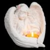Teelichthalter - Mädchen Engel Mit Rosenkranz -Charaktermodell Geschäft Teelichthalter Weisser Engel Mit Rosenkranz 1280x1280