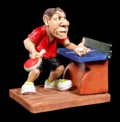 Tischtennisspieler Figur Beim Aufschlag - Funny Sports