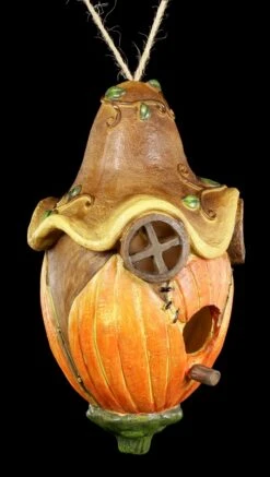 Vogelhaus - Orange Blüte Mit Fenstern