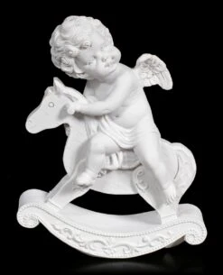 Charaktermodell Geschäft -Charaktermodell Geschäft Weisse Cherub Figur Auf Schaukelpferd 1 1280x1280