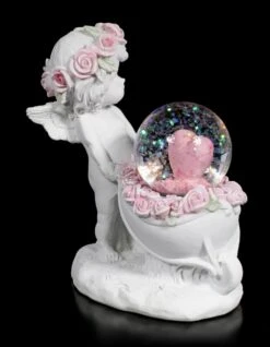 Weiße Cherub Figur Mit Schneekugel -Charaktermodell Geschäft Weisse Engel Figur Mit Schneekugel 4 1280x1280