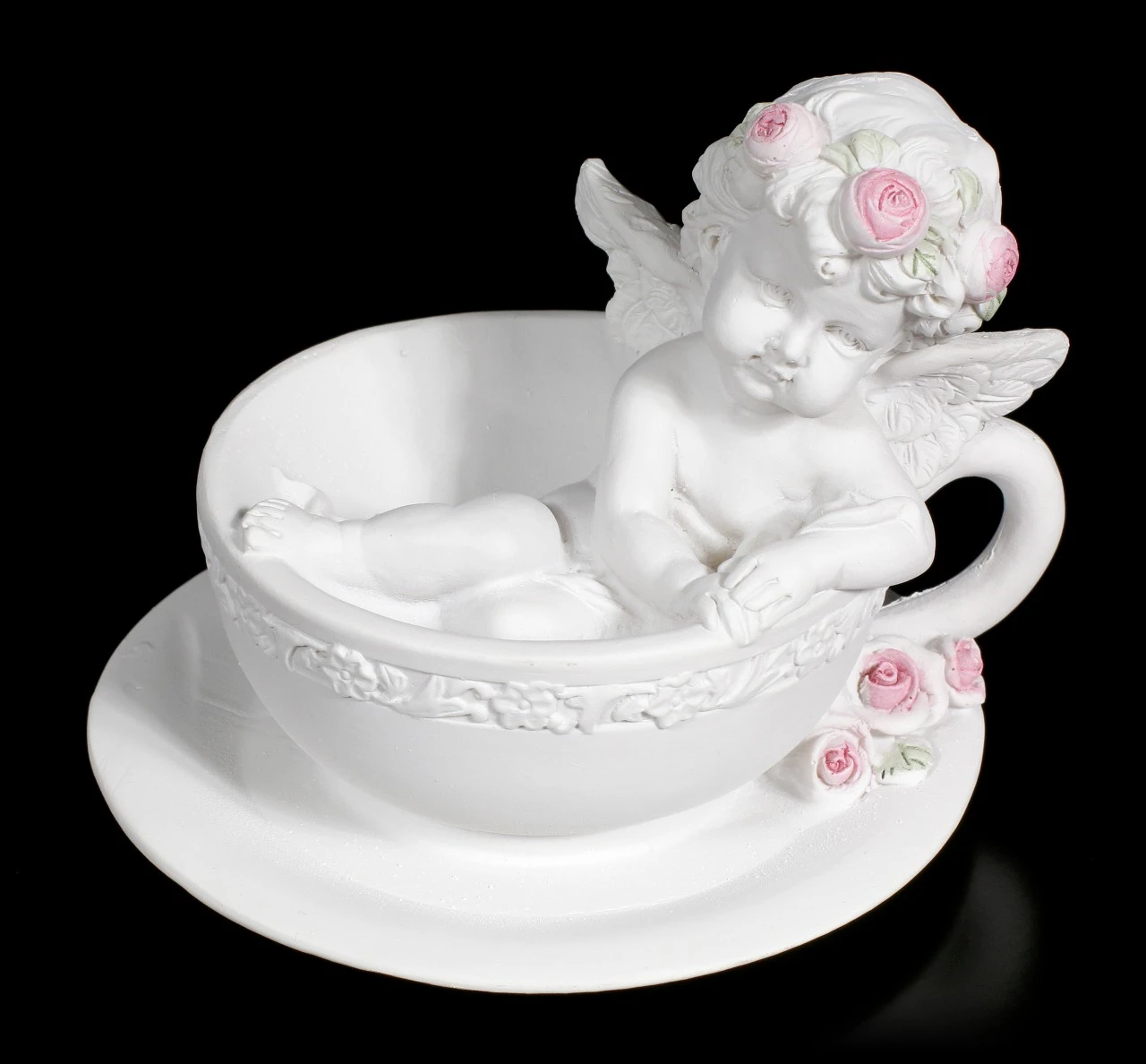 Zwei Weiße Cherubim Figuren In Tassen 7 Zwei Weiße Cherubim Figuren In Tassen – Bild 5